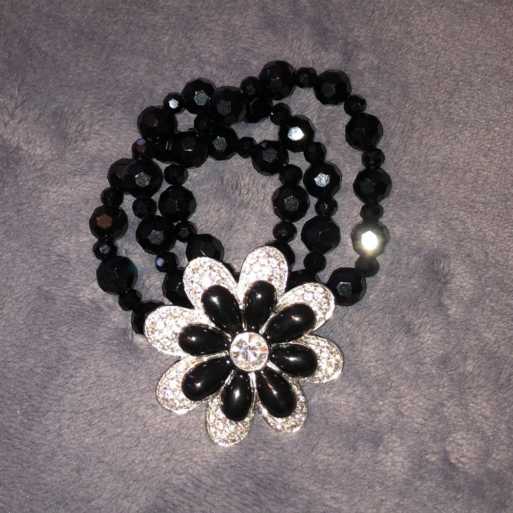 Jeweled Flower Bracelet